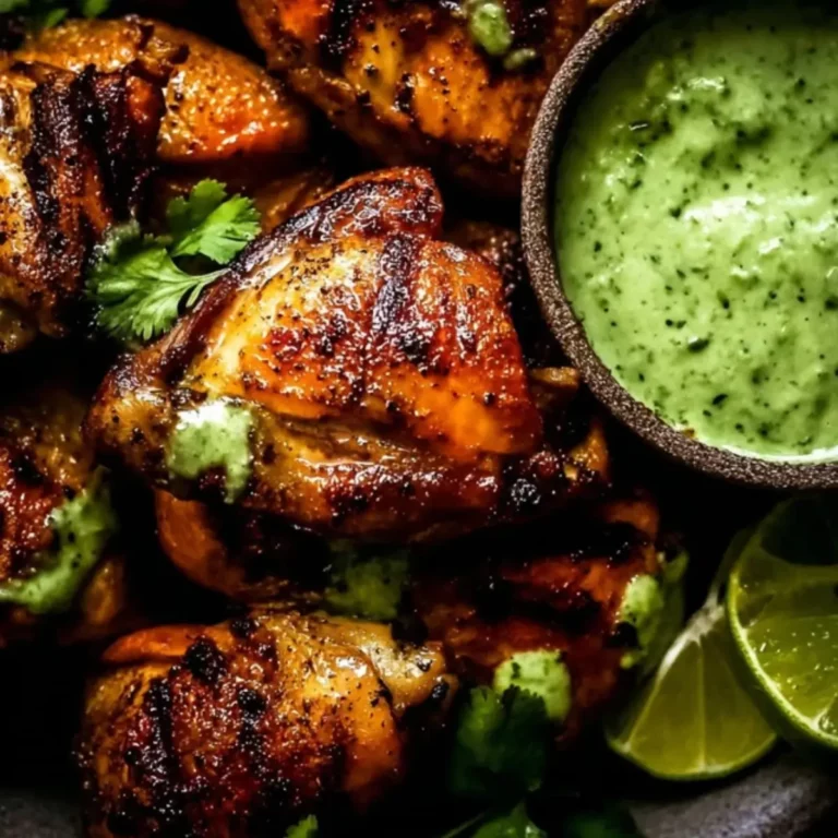 Peruvian Chicken with Green Sauce