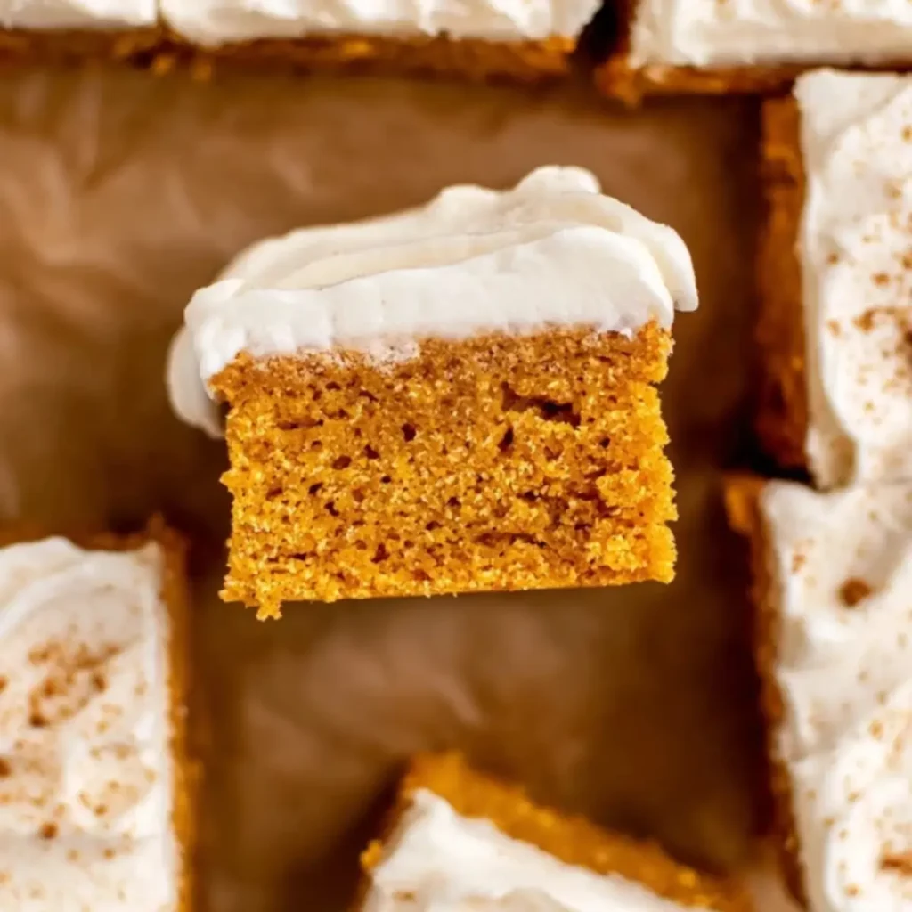 Pumpkin Bars with Cream Cheese Frosting