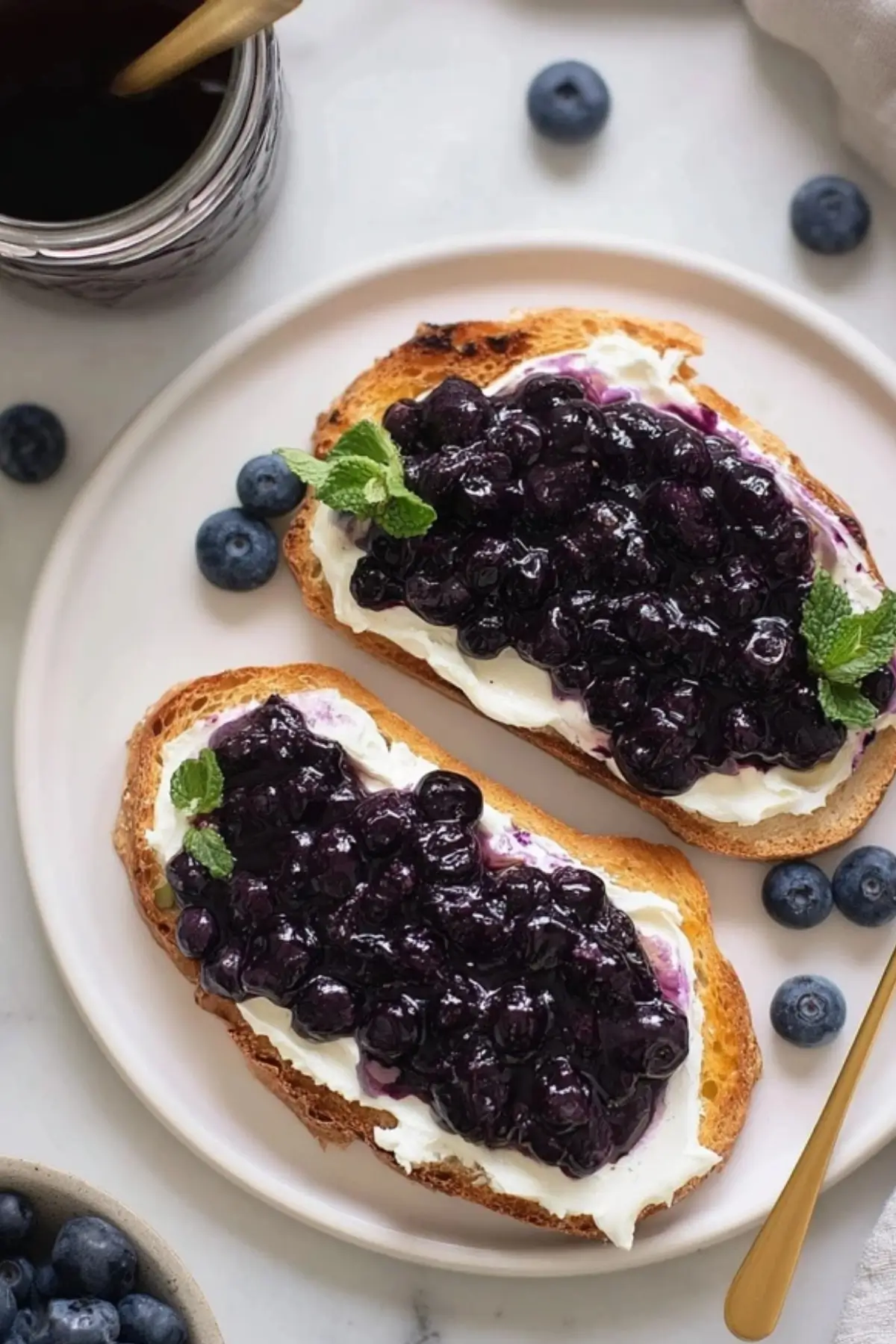 Roasted Blueberry Toast