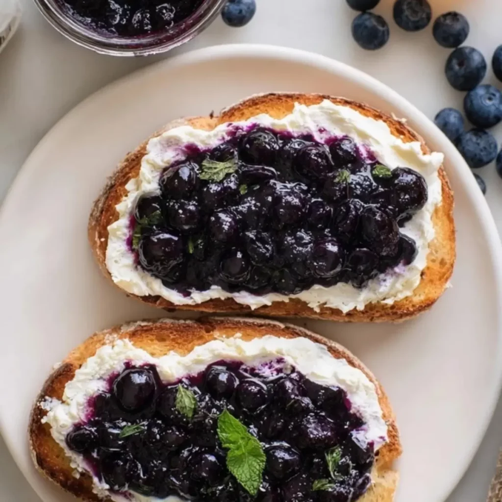 Roasted Blueberry Toast