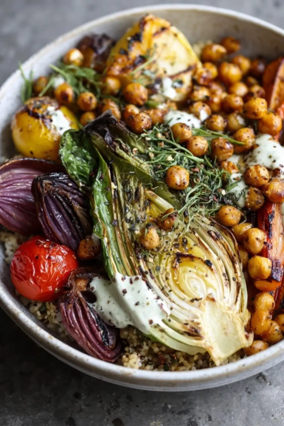Roasted Veggie and Chickpea Bowl