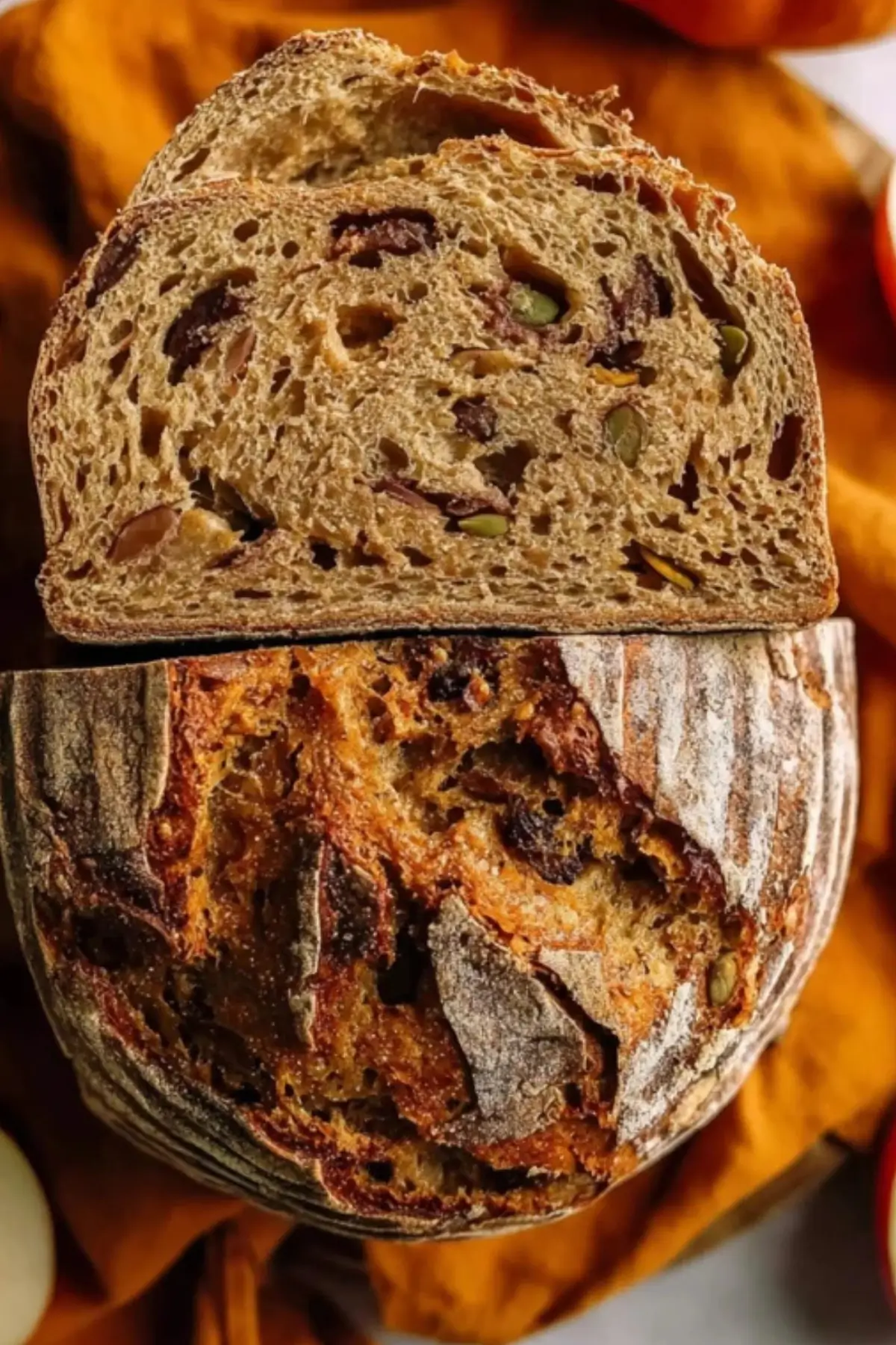 Sourdough Pumpkin Apple Bread