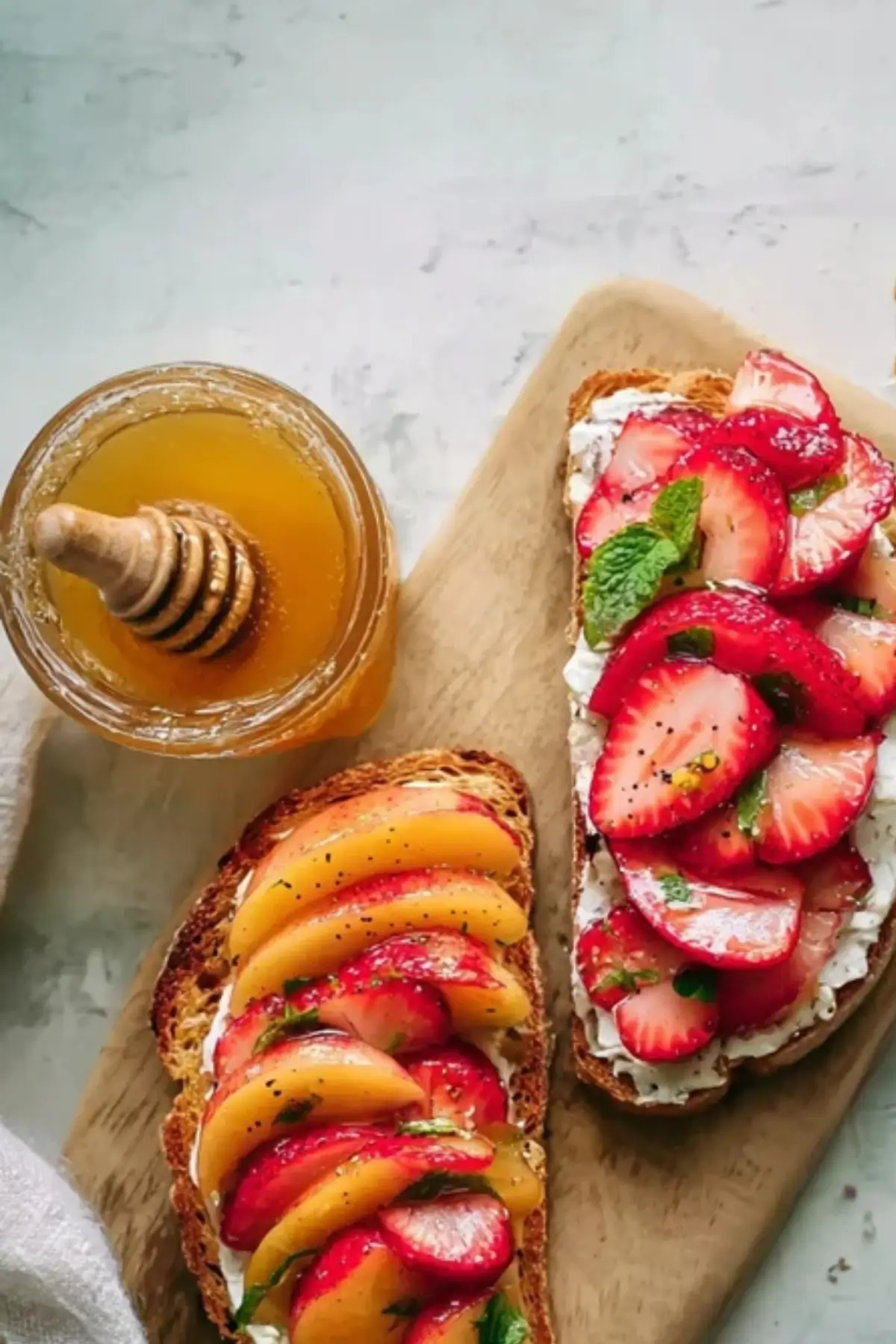 Strawberry Honey Breakfast Toasts