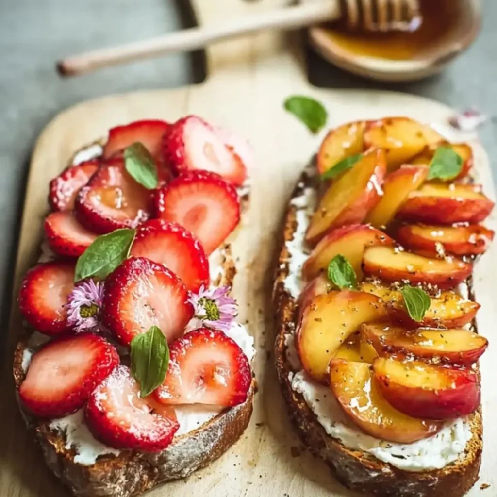 Strawberry Honey Breakfast Toasts
