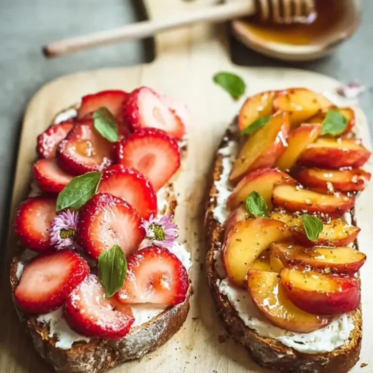 Strawberry Honey Breakfast Toasts