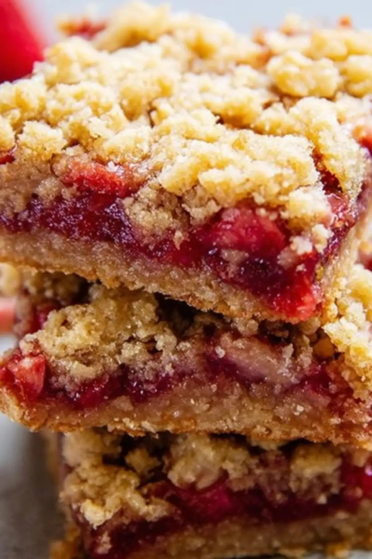 Strawberry Oatmeal Crumble Bars