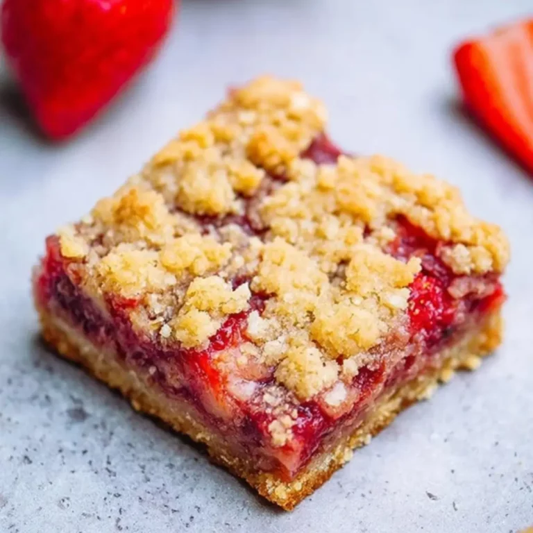 Strawberry Oatmeal Crumble Bars