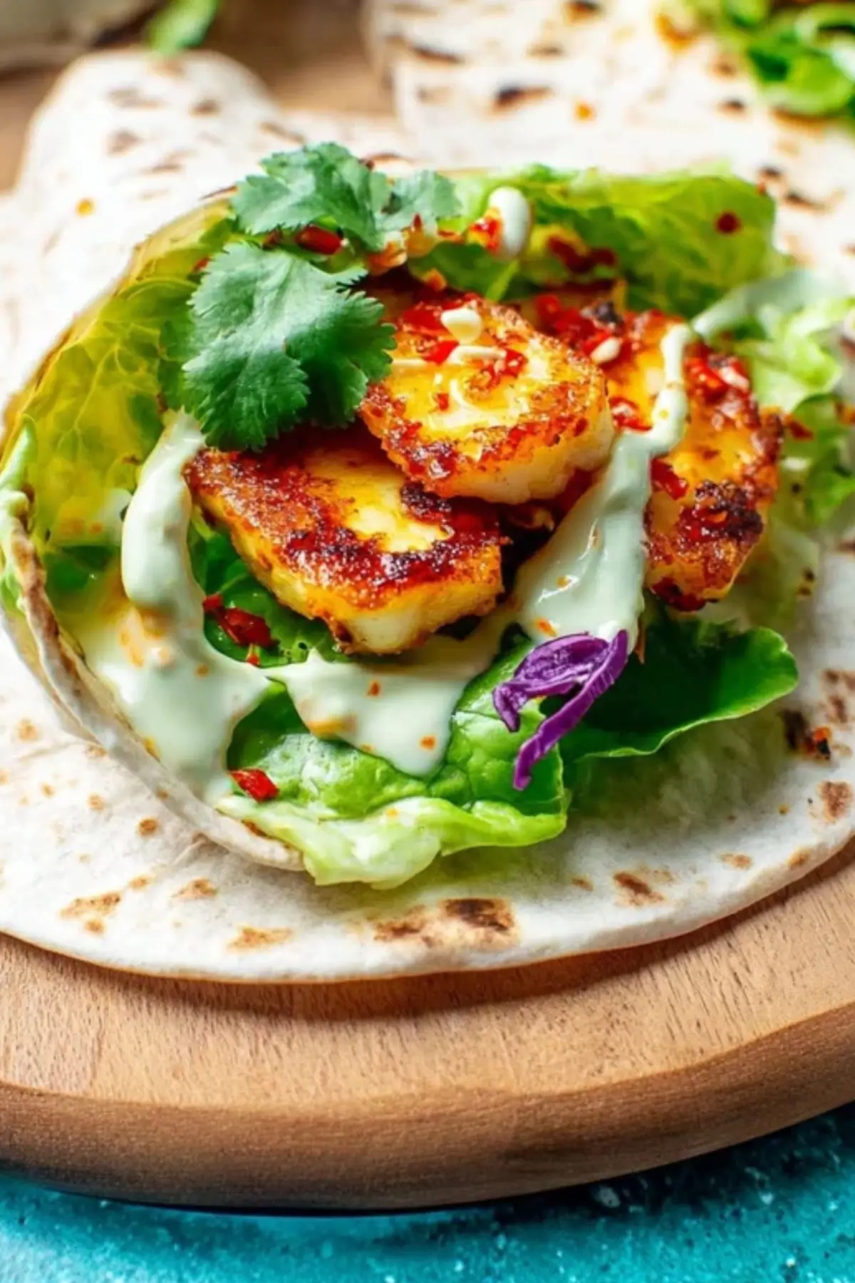 Sweet Chili Halloumi Wraps