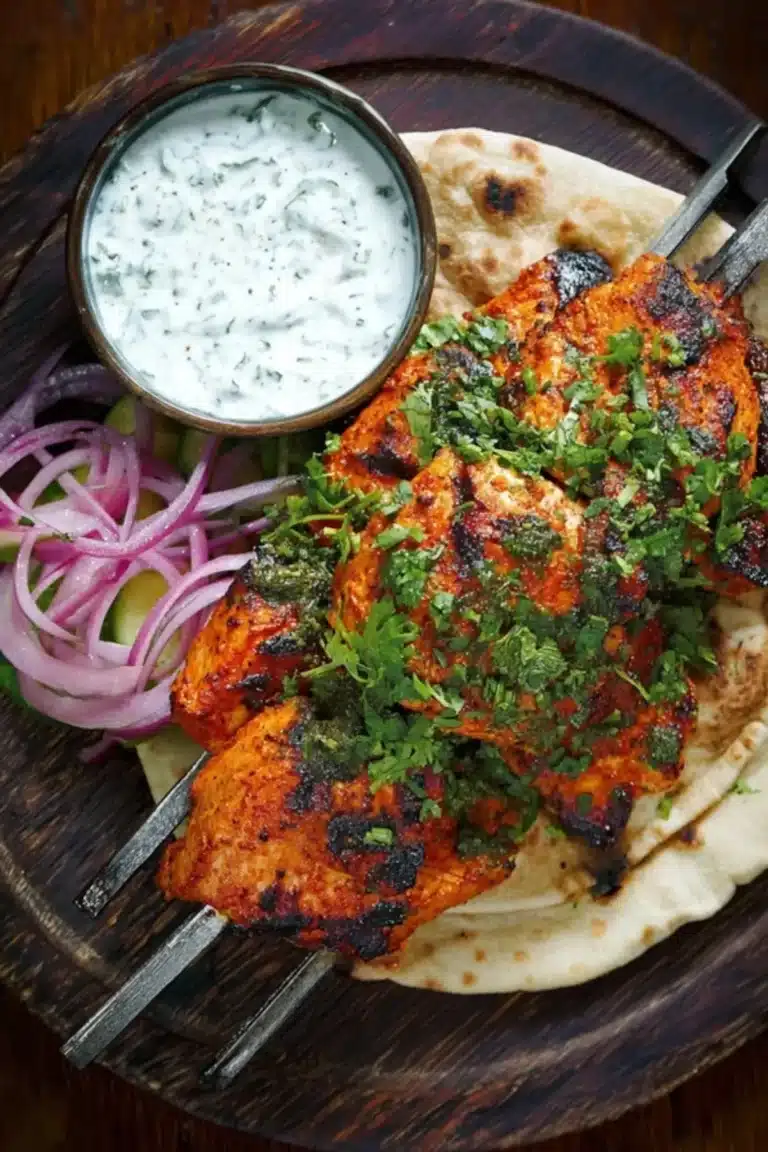 Tandoori Chicken Tikka Kebab Skewers