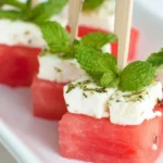 Watermelon Feta Skewers