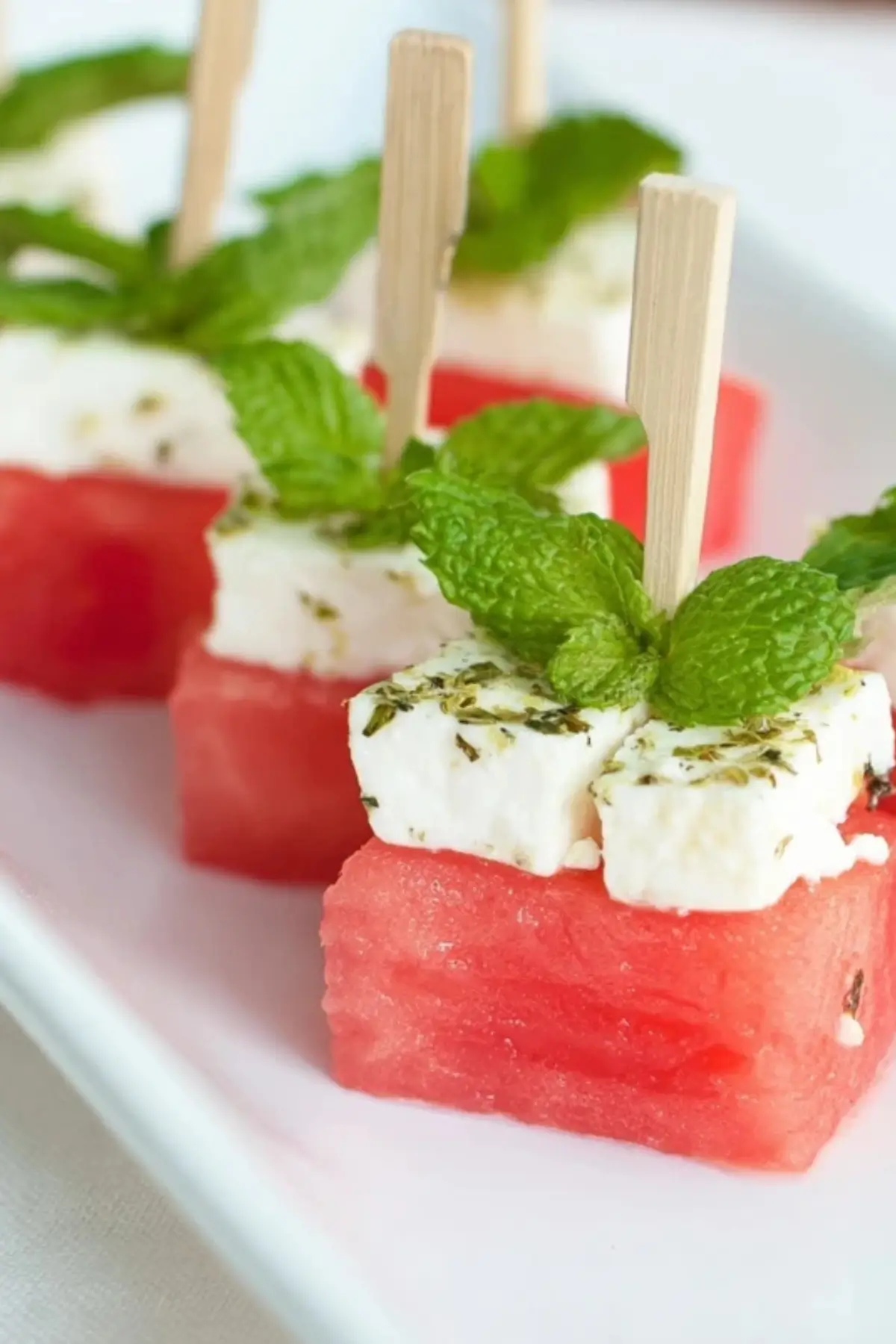 Watermelon Feta Skewers