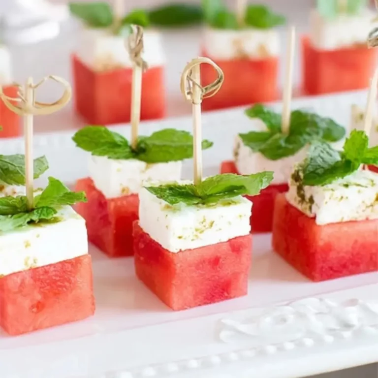 Watermelon Feta Skewers