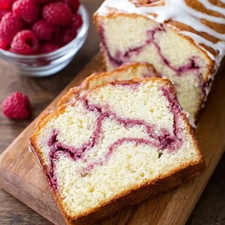 Yogurt Cake with Raspberry Swirl