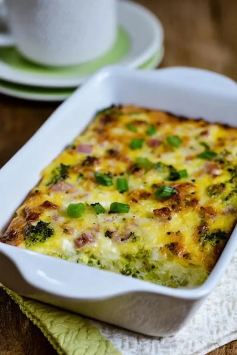 broccoli ham mozzarella egg bake