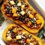 Apple Sausage Stuffed Butternut Squash