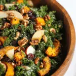 Autumn Kale Salad with Maple Balsamic Vinaigrette