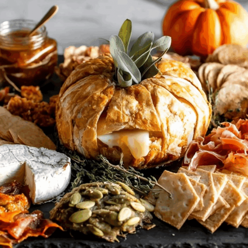 Brie Pumpkin with Spiced Maple Pumpkin Butter