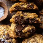 Brown Butter Pumpkin Oatmeal Chocolate Chip Cookies