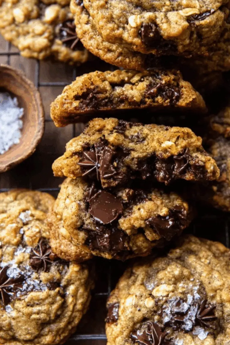 Brown Butter Pumpkin Oatmeal Chocolate Chip Cookies
