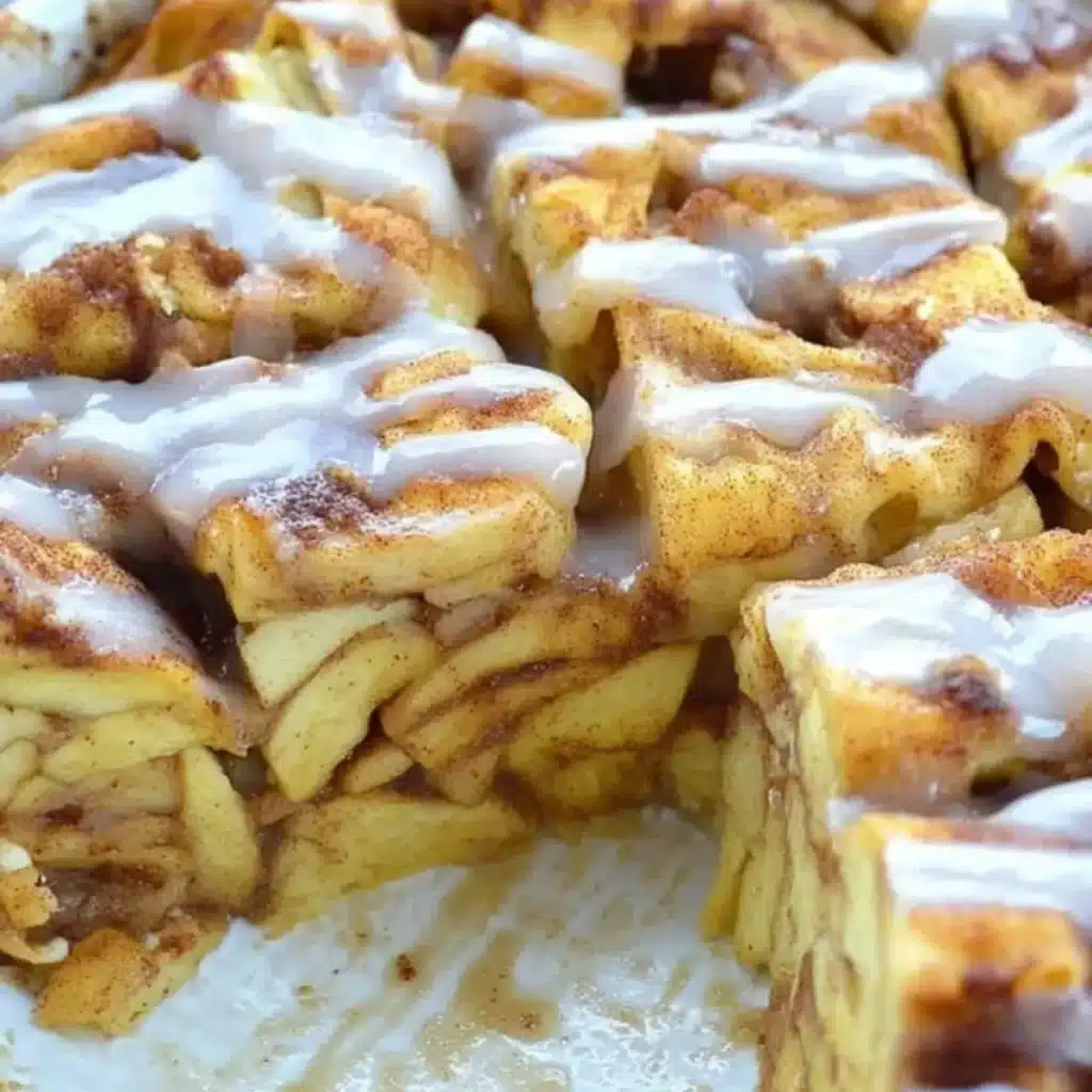 Caramel Apple Cinnamon Roll Lasagna