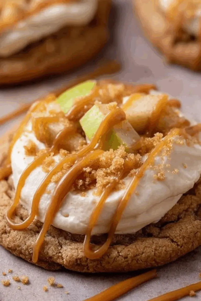 Caramel Crumbl Apple Cookies