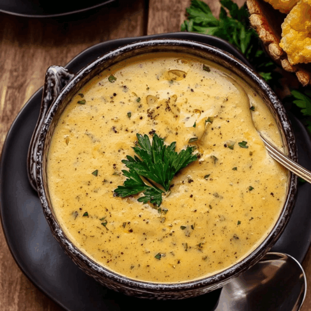 Cheddar Garlic Herb Potato Soup