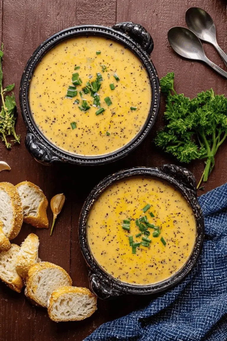Cheddar Garlic Herb Potato Soup