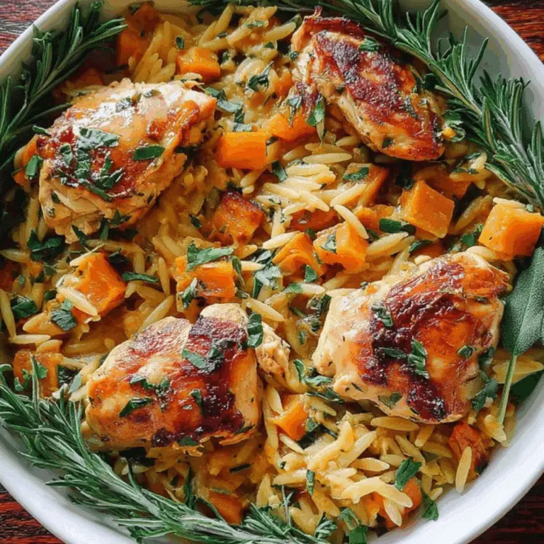 Chicken Orzo with Butternut Squash