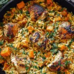 Chicken Orzo with Butternut Squash