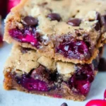 Chocolate Chip Cherry Bars with Brown Sugar