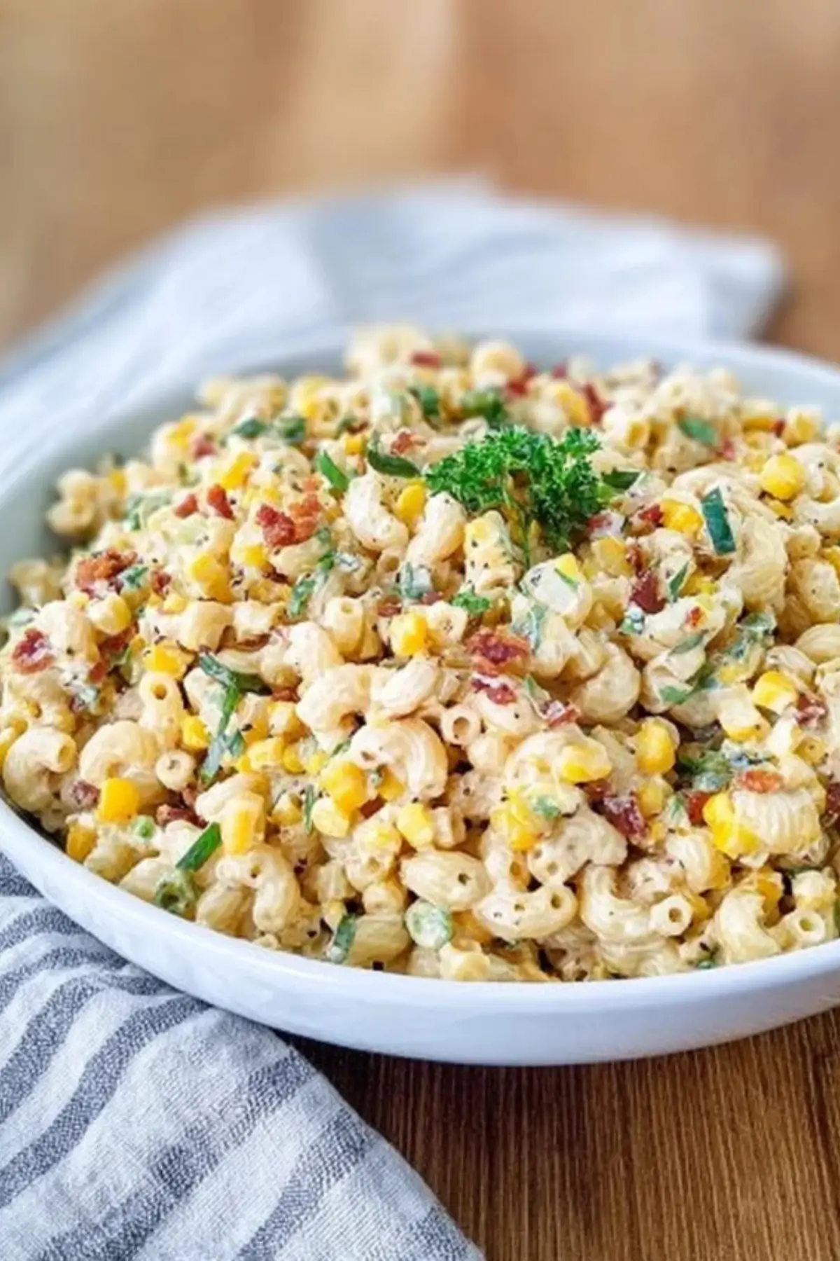 Crack Corn Pasta Salad with Bacon