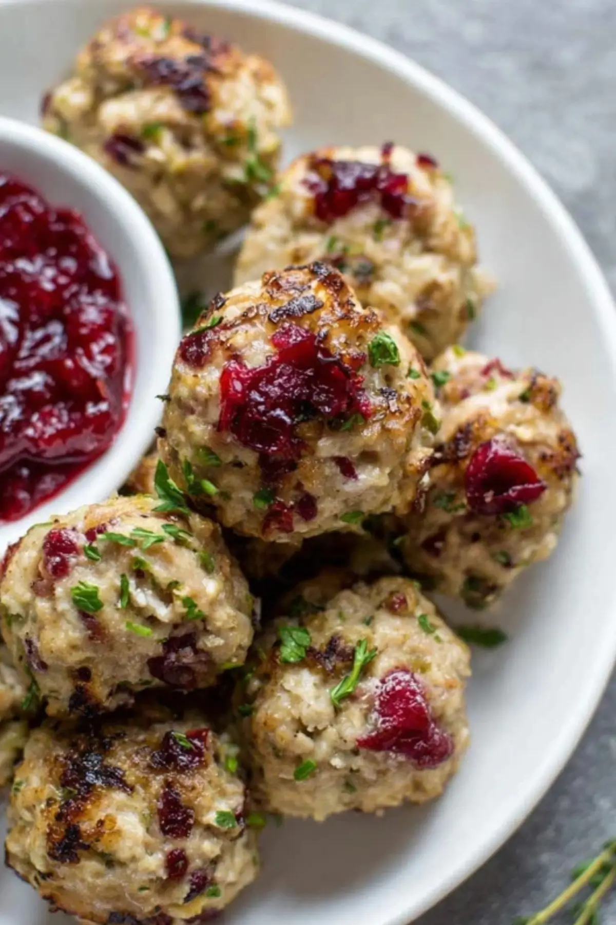 Cranberry Turkey Stuffing Balls
