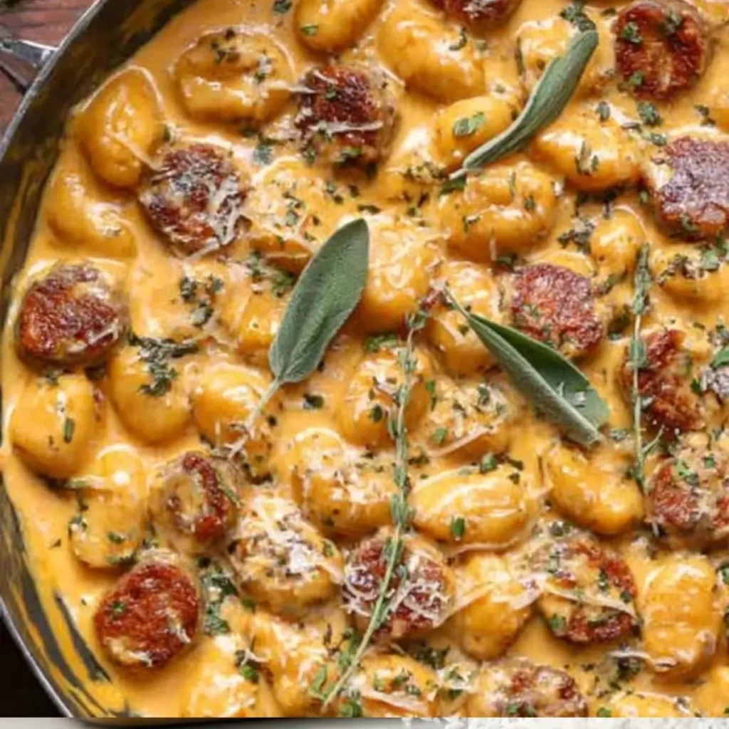 Creamy Butternut Squash Gnocchi with Sausage