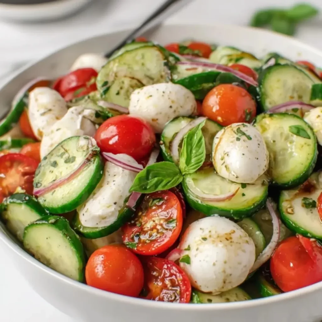 Cucumber Caprese Salad