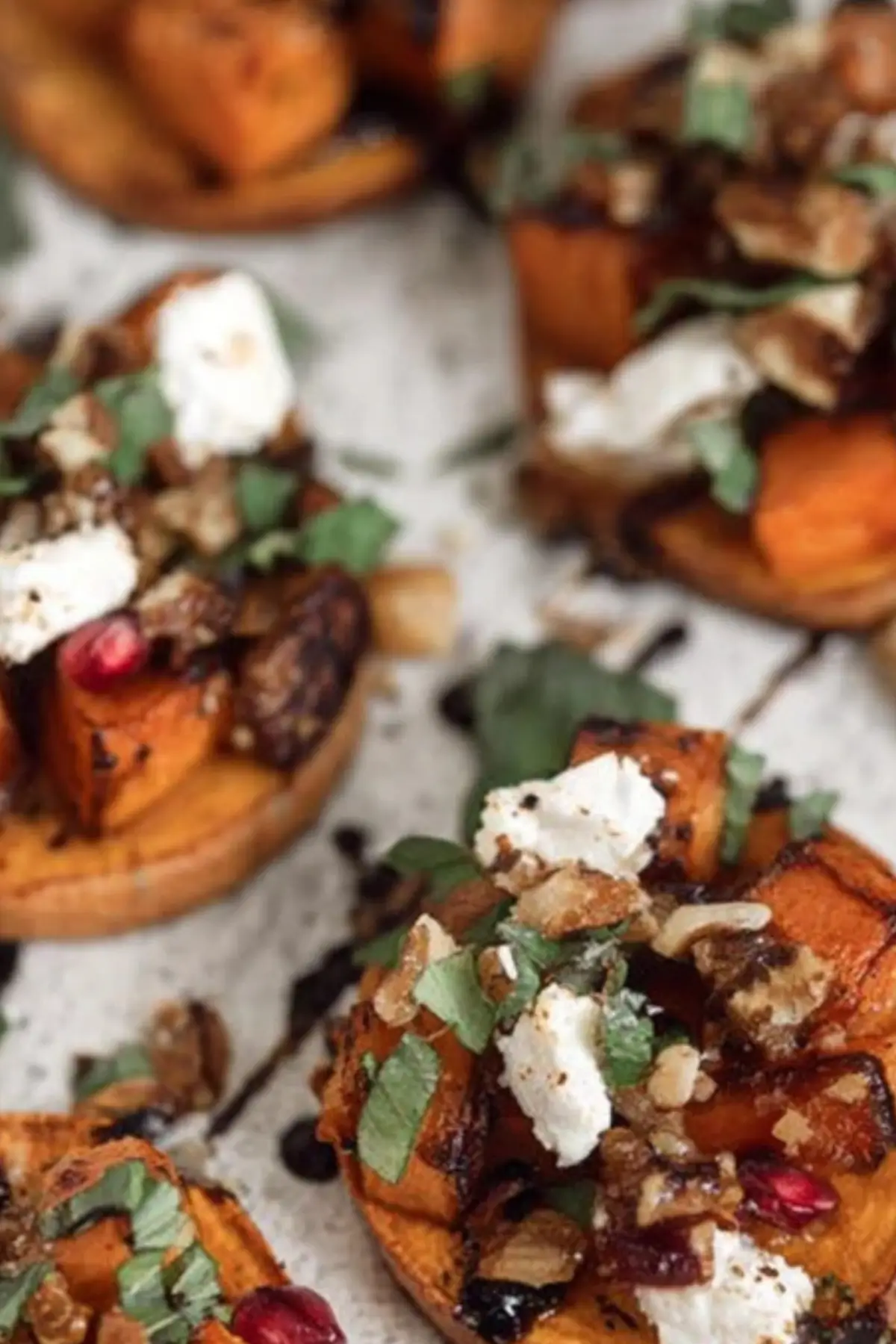 Fall Bruschetta On Sweet Potato Crostini
