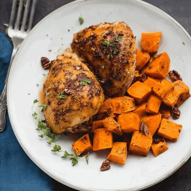 Honey Roasted Chicken and Sweet Potatoes