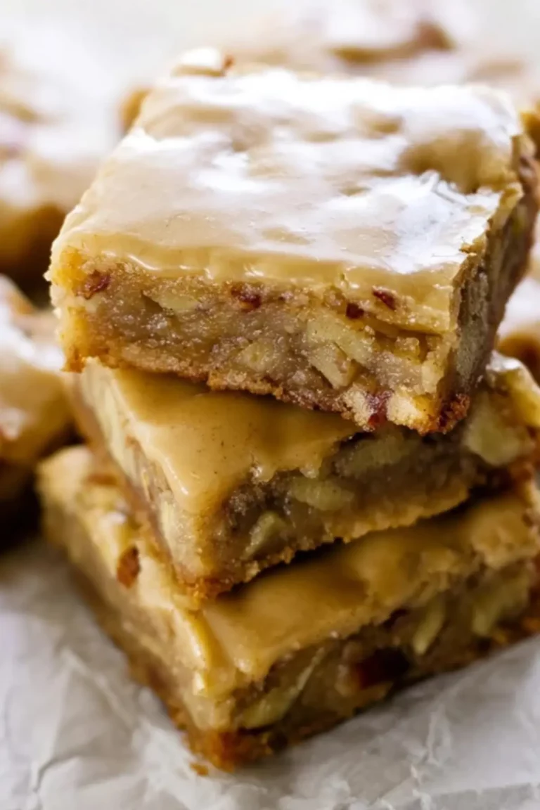 Maple Glazed Apple Blondies