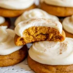 Pumpkin Cookies with Cream Cheese Frosting