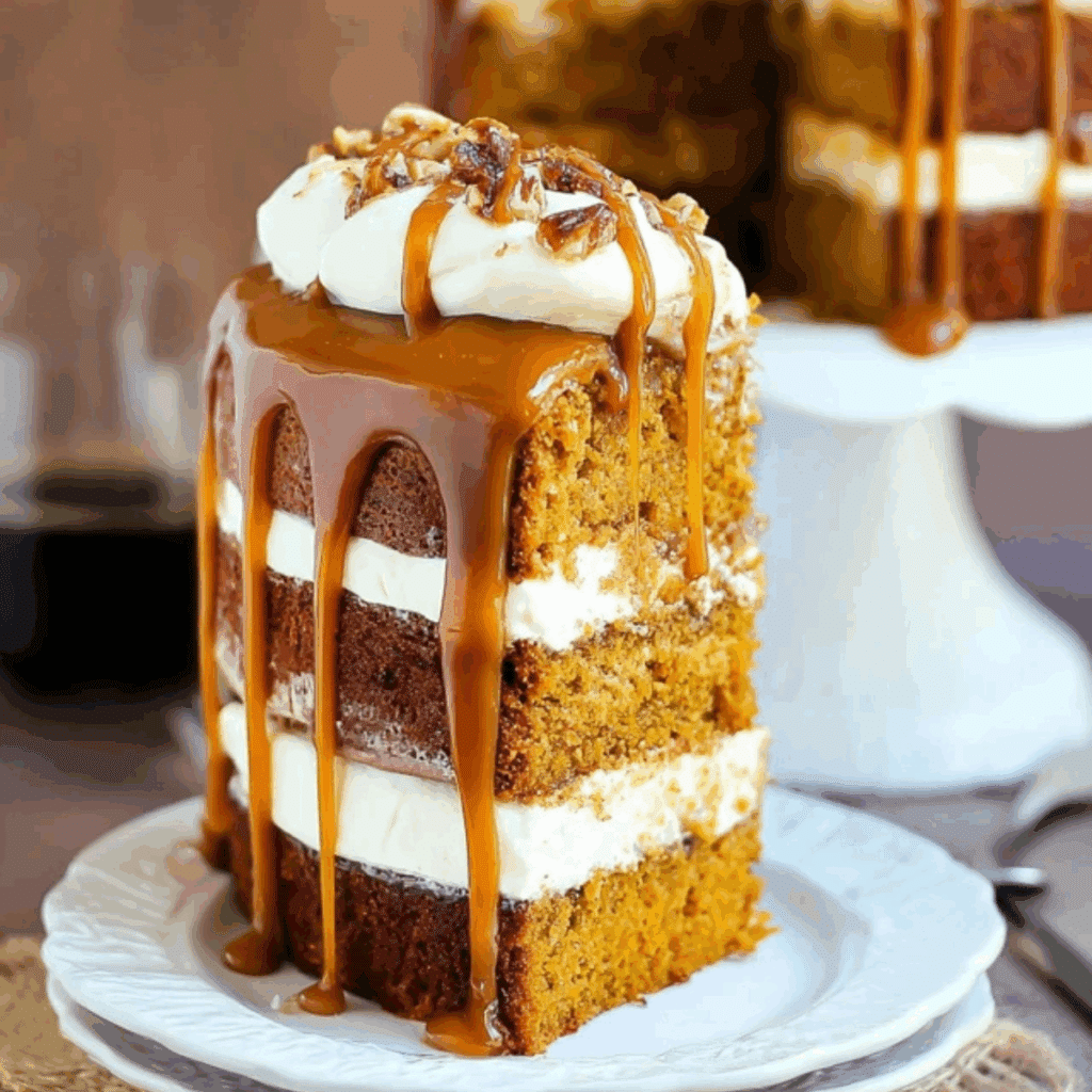 Pumpkin Salted Caramel Cake