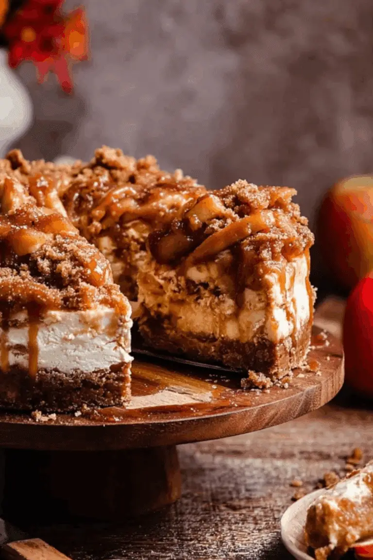 Salted Caramel Apple Pie Cheesecake