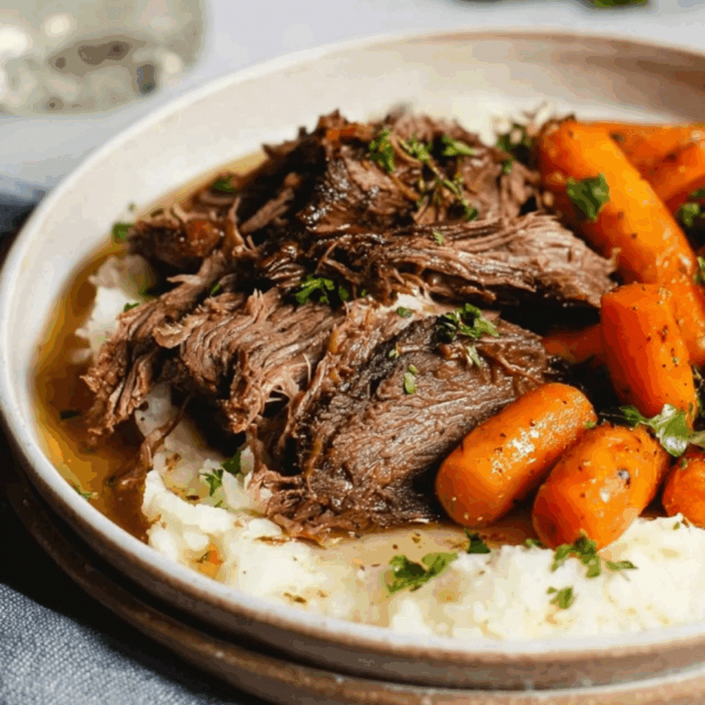 Slow Cooker Garlic Herb Pot Roast
