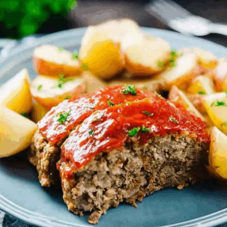Slow Cooker Meatloaf and Potatoes