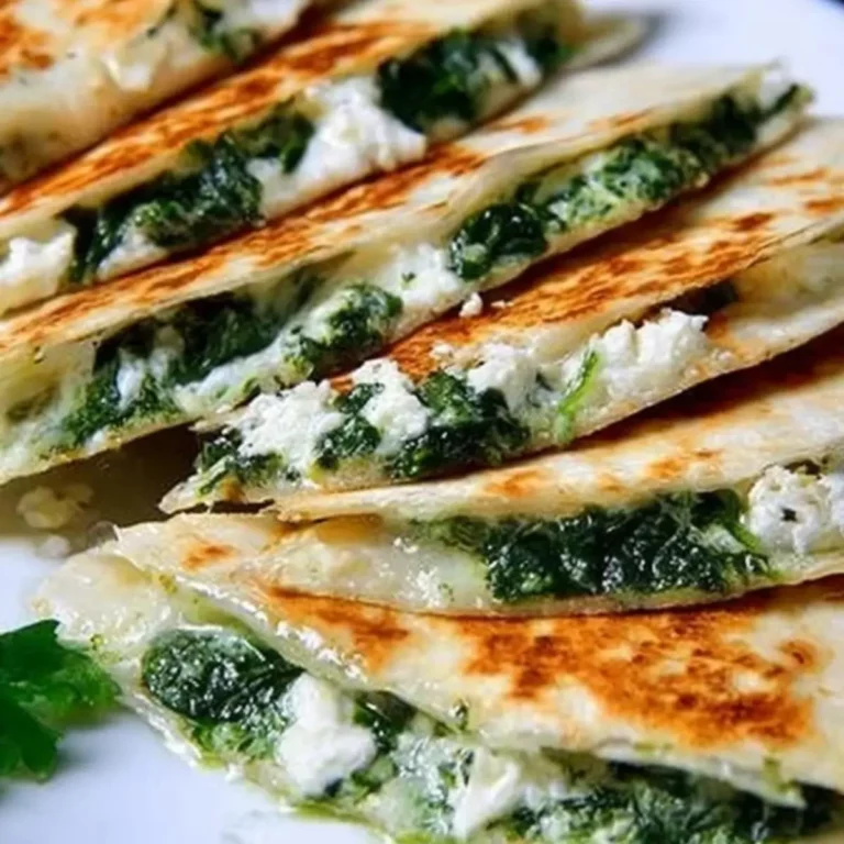Spinach and Feta Quesadillas