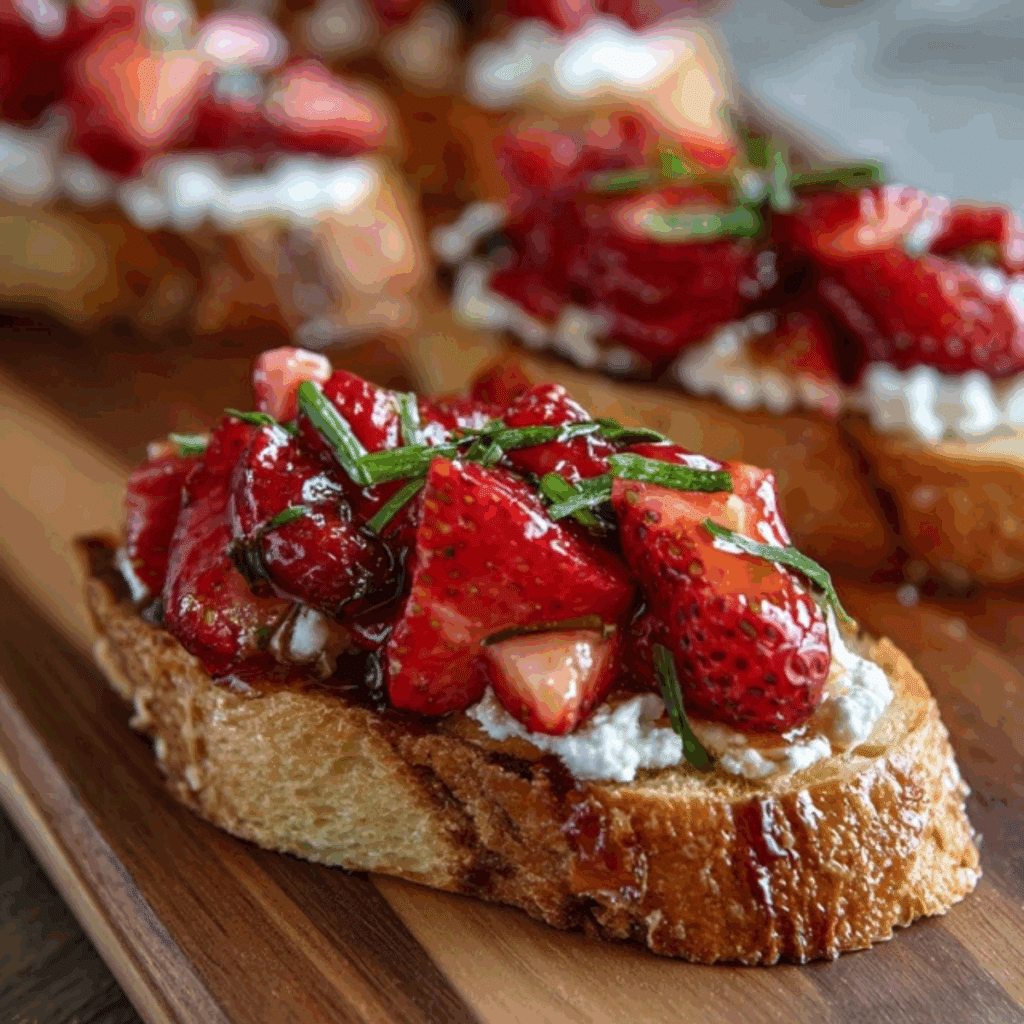 Strawberry Goat Cheese Bruschetta – Easy Recipe - CookBakeShare