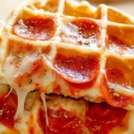Stuffed Pepperoni Pizza Waffles