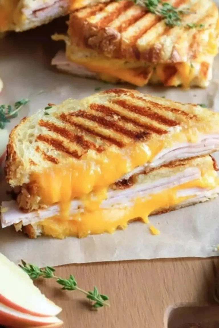 Turkey Apple and Cheddar Panini