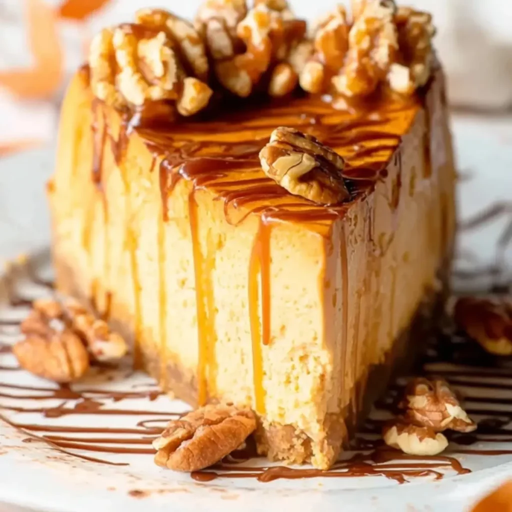 Turtle Pumpkin Cheesecake