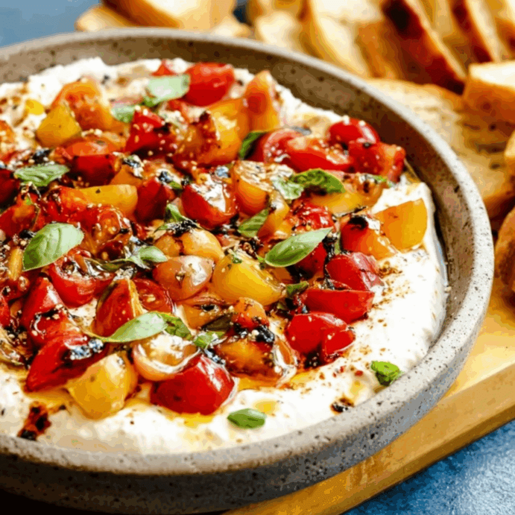 Whipped Feta Bruschetta Dip