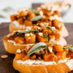 Whipped Goat Cheese Butternut Squash Bruschetta