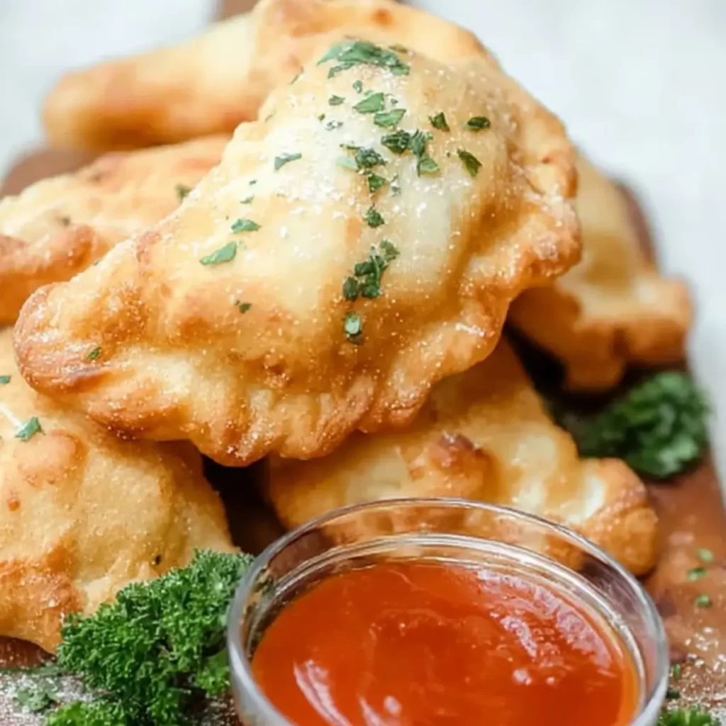 chicken alfredo air fryer calzones